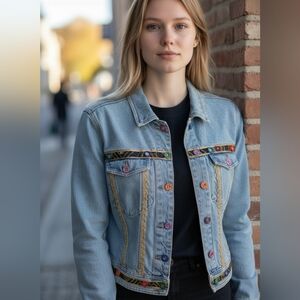 Allen B. By Allen Schwartz Light Blue Denim Jacket